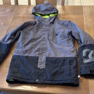 DC Kids Gray and Black Puffer Jacket